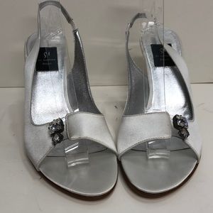 DiSandro Made in Italy White Satin HighHeel Sandal